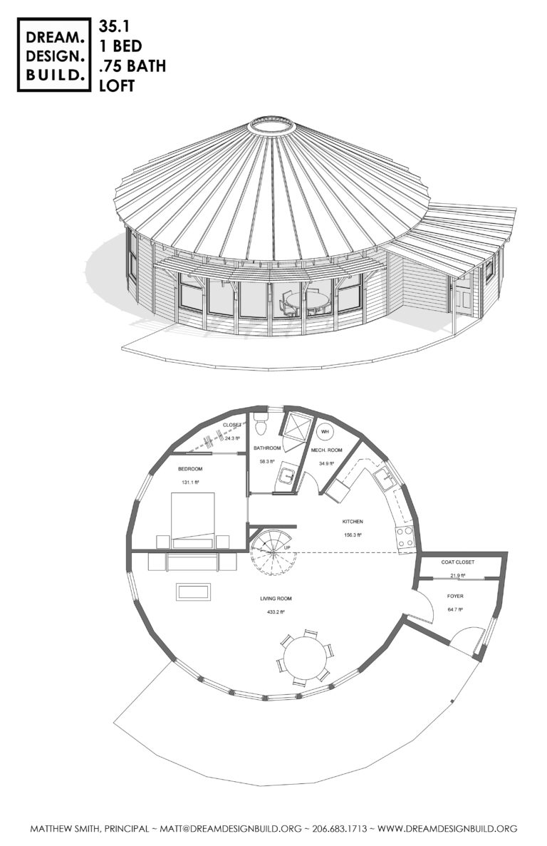 Yurt design for 35ft Construction | Dream.Design.Build